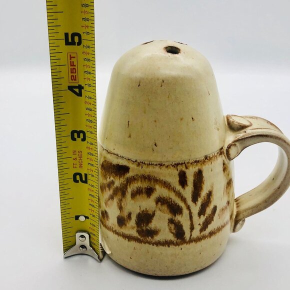 Vintage Becky Eiker Studio Pottery Ceramic Cheese Shaker and Cork Stopper Signed - Picture 8 of 9